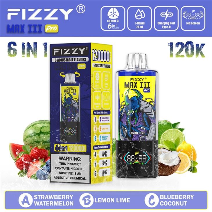 FIZZY MAX III PRO 120K PUFF (6 in 1）